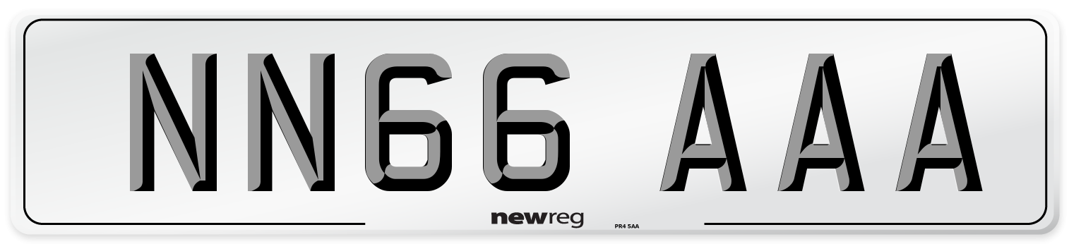 NN66 AAA Number Plate from New Reg